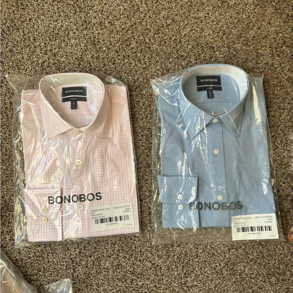 Bonobos Dress Shirts in Pink and Blue